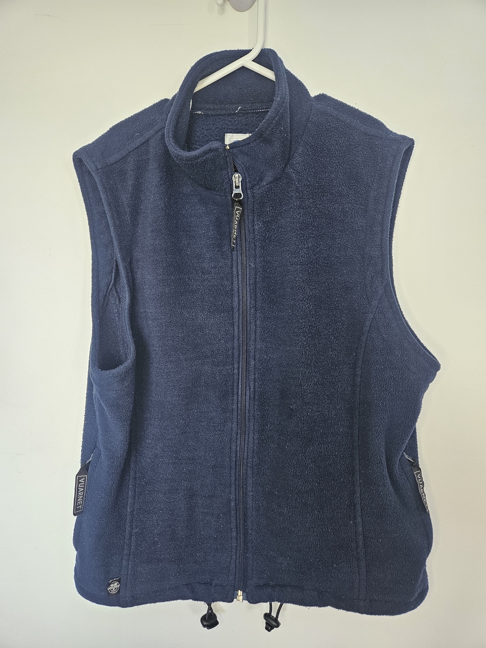 Vuarnet France Navy Blue Fleece Full-Zip Vest Gilet Large🔥